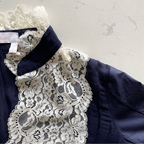 See By Chloe, very demure, long sleeve lace blouse, new condition, size 38/small - Picture 4 of 7